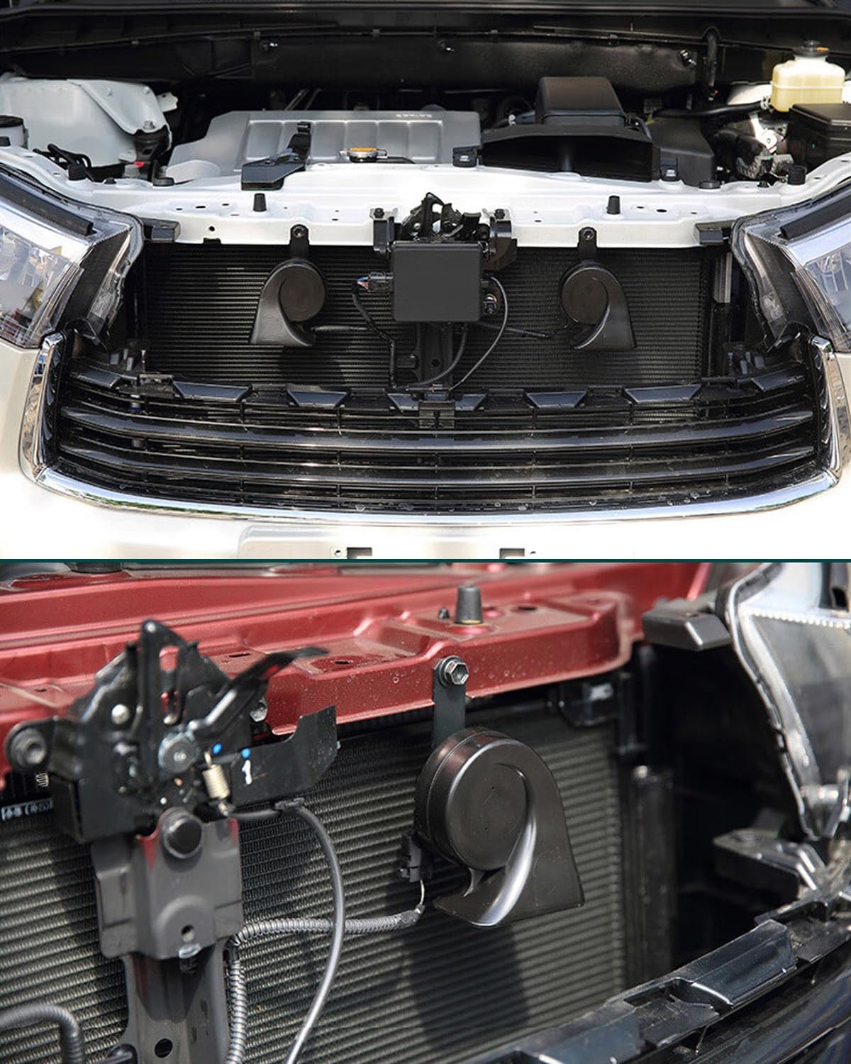 Car Horn Kit for Audi/Volkswagen, 12V Loud Waterproof Auto Horn, High Low Dual Tone 126 Decibel, Replacement for Audi/VW