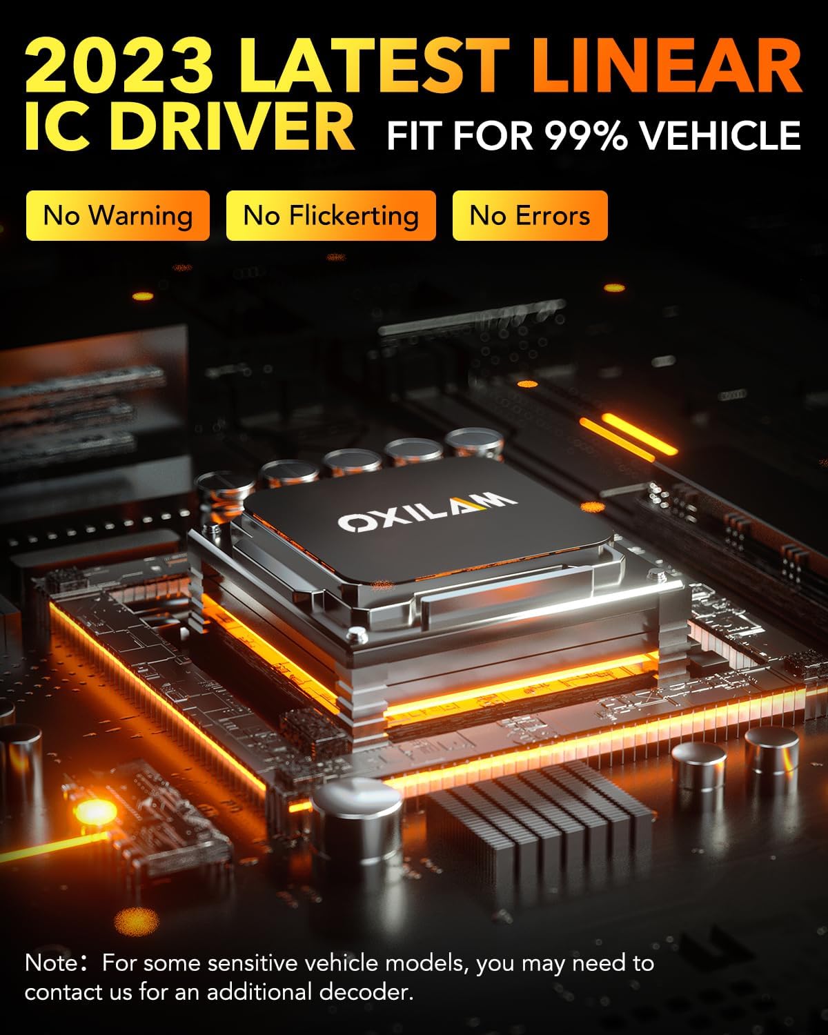 OXILAM Upgraded 9004 LED Bulbs, 20000 Lumens 600% Super Brighter HB1 Led Bulbs, Ture 1:1 Size as Halogen Bulbs，6500K Cool White Wireless Kit for 9004 Blubs, Plug & Play, Pack of 2