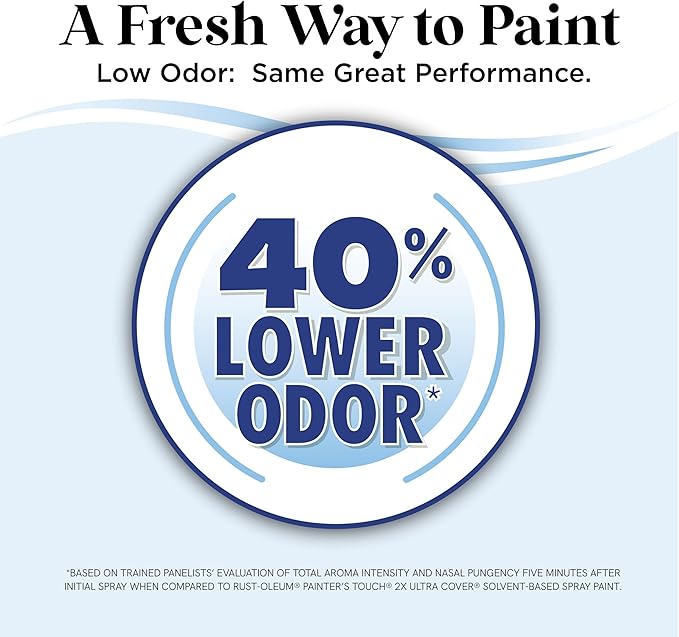 Rust-Oleum Low Odor Premium Spray Paint, 11 oz, Gloss Snow White, 6 Pack