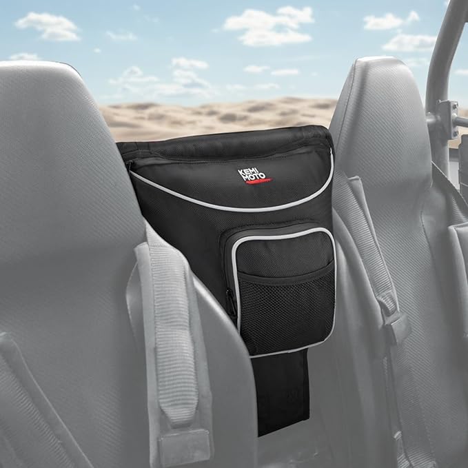 KEMIMOTO UTV Center Storage Bag UTV Cab Pack Center Seat Bag Compatible with Polaris RZR XP 1000 Turbo S 900 570 800 Storage Accessories 1680D High-Density with Multiple Pockets and Easy Install