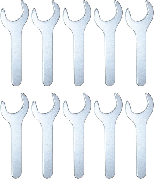 HARFINGTON 10pcs Small Wrench Open End Wrench 28x135x2.8mm Metric U-Shaped Single Open Ended Spanner Super Thin Small Flat Head Galvanizing Wrench for Automotive Repair Furniture Assembly