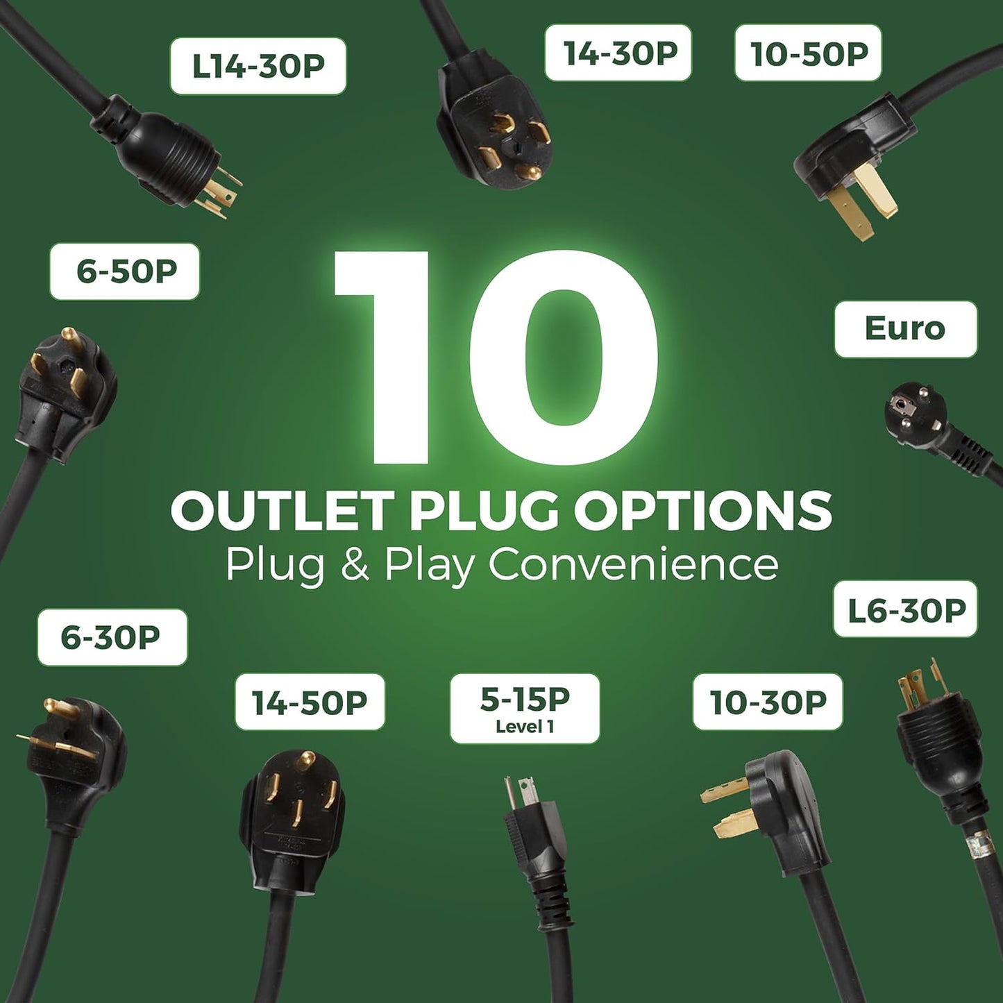 PRIMECOM Level 2 EV Charger 220/240V, 16A, 30ft & 50ft, Portable EVSE Electric Vehicle Charging Cable Compatible with Bolt Volt Leaf BMW i3 Fiat 500e Clarity NIRO Prius (50 Feet, 14-50P)