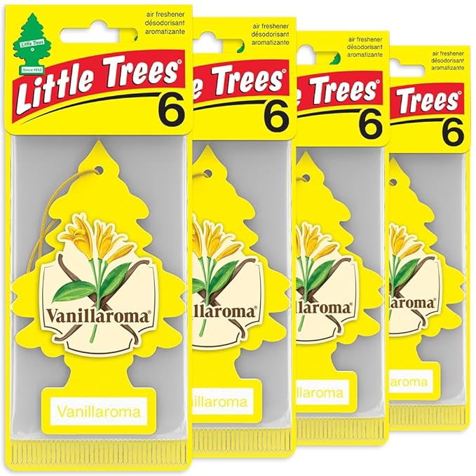 LITTLE TREES Car Air Freshener | Hanging Tree Provides Long Lasting Scent for Auto and Home | Vanillaroma, 24 Air Fresheners