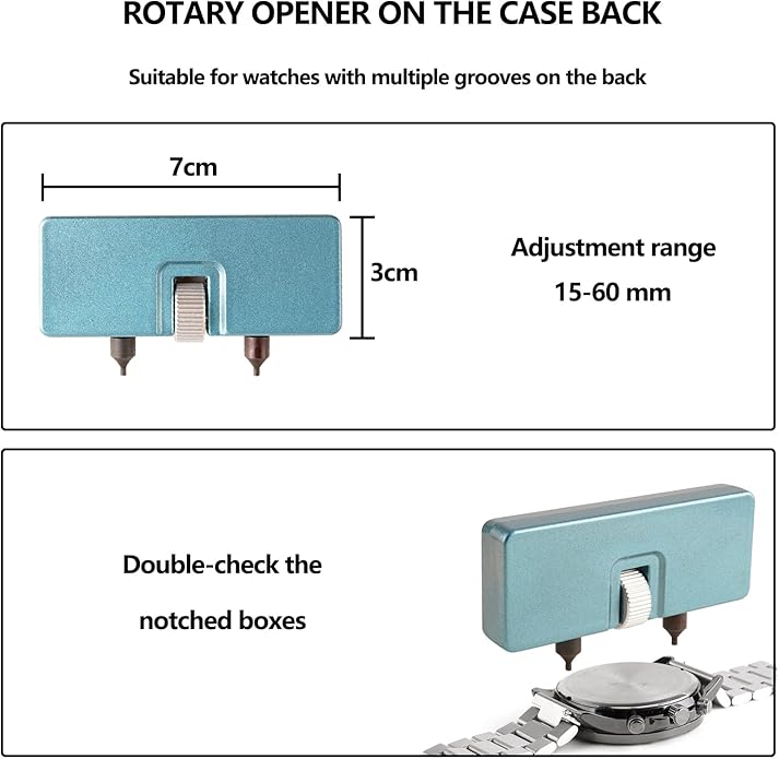 Watch Link Removal Kit, Tools to Adjust and Remove Bracelets，Pin Remover for Sizing Strap，Watch Band Adjustment Tool Kit with Extra Replacement