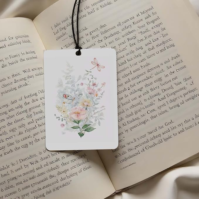 Watercolor Floral Car Air Freshener 4 Pcs, Botanical Bouquet Hanging Air Freshener for for Cars Closet Drawer Books,Gifts for Flower Lovers, Decor for Car Accessories Mirror Decor for women.