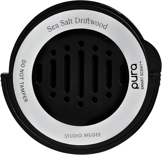 Pura and Studio McGee - Fragrance for Car Diffuser - Clean & Safe Luxury Scent Refill - Long-Lasting for 30 Days of Aroma - Must-Have Accessory - Sea Salt Driftwood