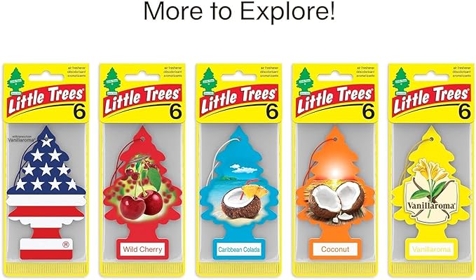 LITTLE TREES Car Air Freshener | Hanging Tree Provides Long Lasting Scent for Auto and Home | Piña Colada, 24 Air Fresheners