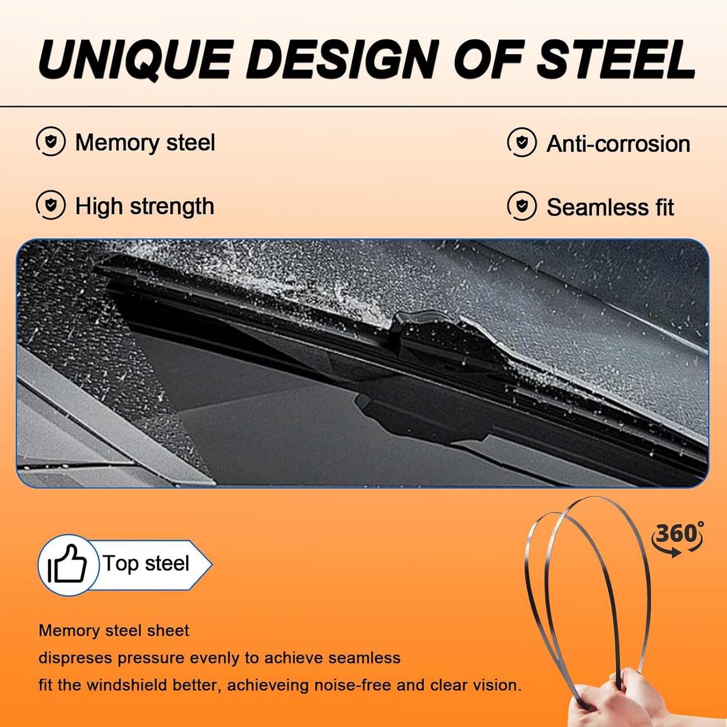 HULADAED® 26'' 17'' 14'' Windshield Wipers Replacement for Subaru Forester 2018-2012 Outback/Legacy 2019-2015,Silicone Front Rear Wiper blades for MY Car-All Weather & Quiet(3 PACK)