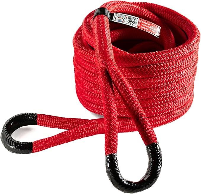 Yankum Kinetic Recovery Rope - Heavy Duty 3/4" x 30' Tow Rope, Off-Road & Vehicle Recovery, Kinetic Energy Ropes for 4x4, Jeep, and Trucks, Made in USA – Rubber Boa Series