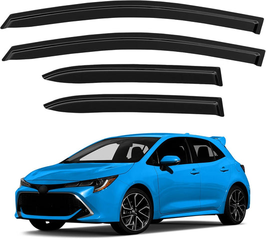 Window Visors Rain Guards for 2019-2025 Toyota Corolla Hatchback, Out-Channel Window Vent Wind Deflectors Visors Shades for 19 20 21 22 23 24 25 Corolla Hatchback