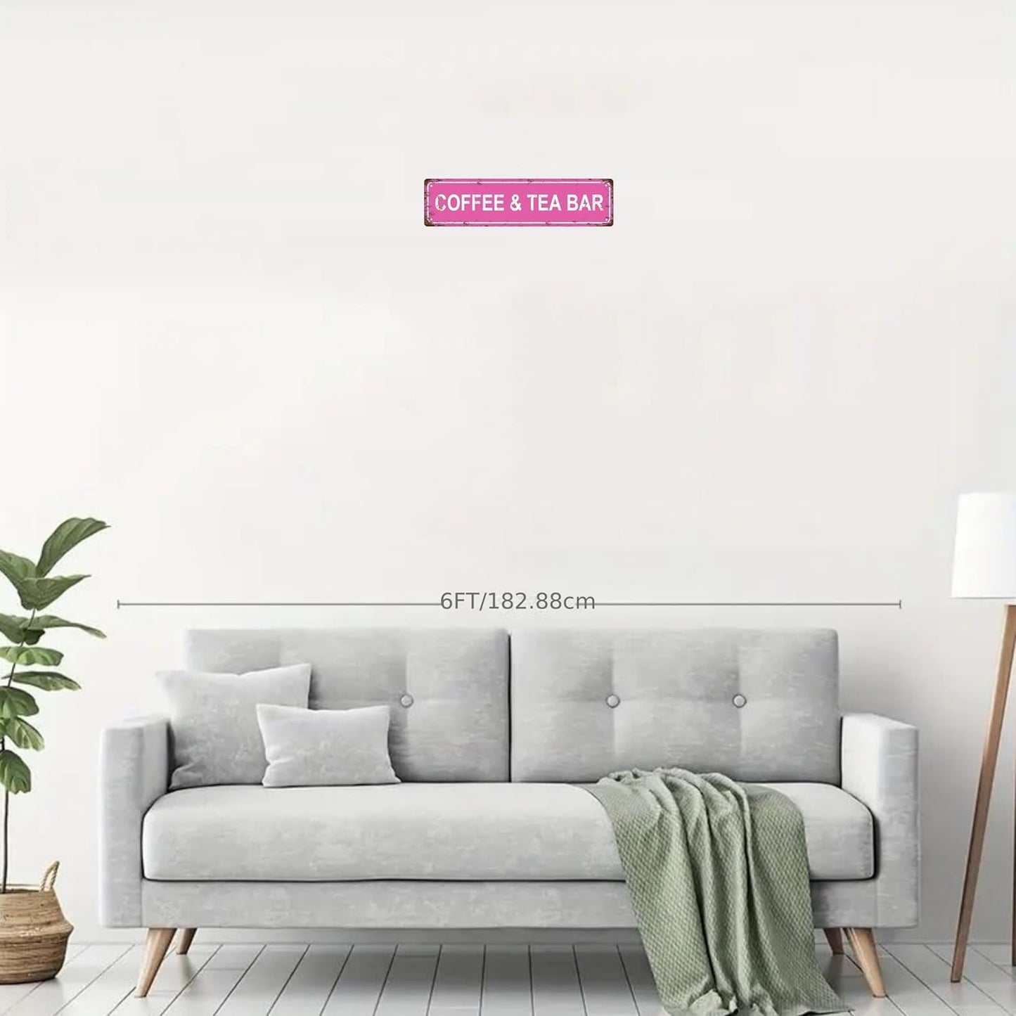 COFFEE & TEA BAR Non-Embossed Vintage Metal Tin Street Sign Bar Cafe Garage Cave Home Room Wall Bathroom Farmhouse Garden Porch Patio Decor, 16 x 4 Inch