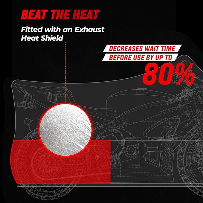 Badass Moto Ultimate Large Adventure Motorcycle Cover Waterproof Outdoor Adjusts to Top Case Motorcycle Sun Cover For Honda Africa, V-Strom 1050 ADV, Fits BMW R 1250 GS, KTM 1290 Super, HD Pan America