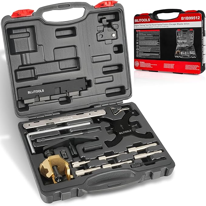 BILITOOLS 1.5 1.6 Ecoboost Engine Timing Tool Kit, Compatible with Ford Fiesta Fusion Mazda 1.4 1.6 1.8 2.0 Di/TDCi/TDDi 1.6 Ti-VCT 1.5/1.6 VVT 2.3L Equivalent to OEM No. 303-1097 303-1550 303-1556
