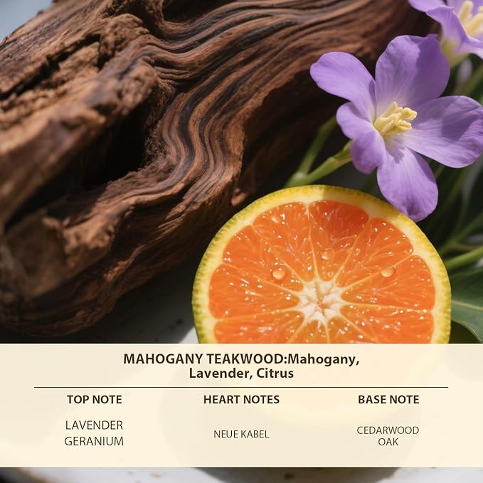 Car Freshener Mahogany Teakwood Car Air Diffuser for Sun Visor with Aroma Stone Magnet Clip – Luxurious Fragrance Oil Scents– Lasts 90 Days – Made in USA