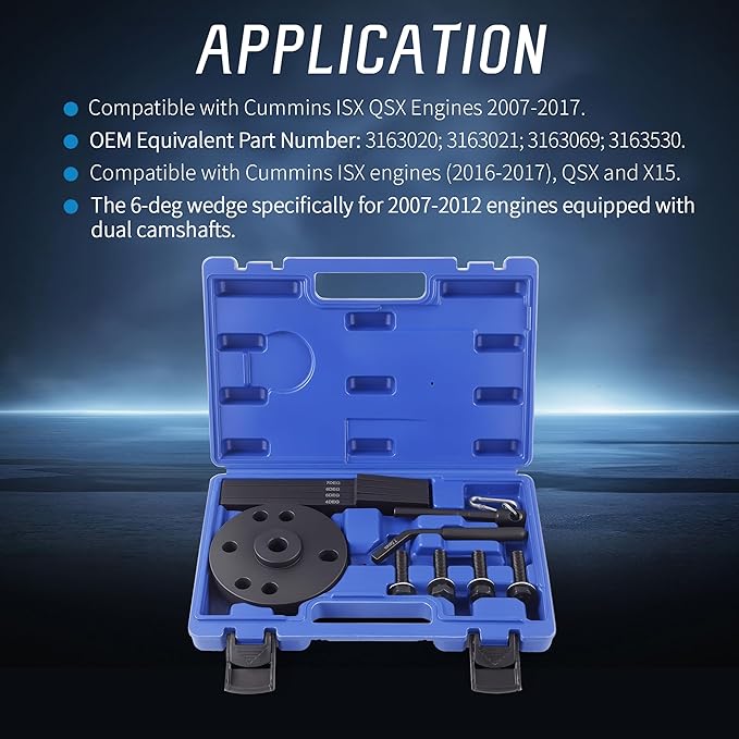 3163021 Cam Timing Tool Kit & 3163530 Jake Brake Adjustment Tool, Compatible with Cummins ISX QSX X15 Engine 2007-2017