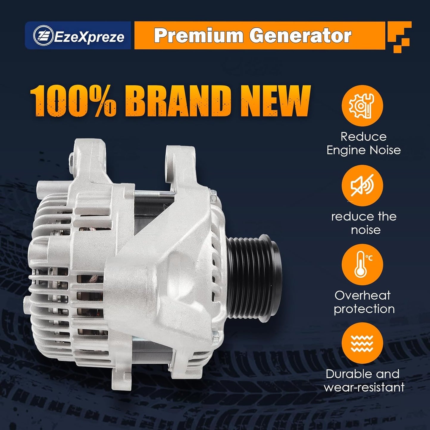 EZEXPREZE Alternator for Honda Accord 2.4L 2013 2014 2015 2016 2017 Automatic CVT Transmission, 31100-5A2-A02, 31100-5A2-A02RM, AHGA88, 14489, 11999, A5TL0581ZC