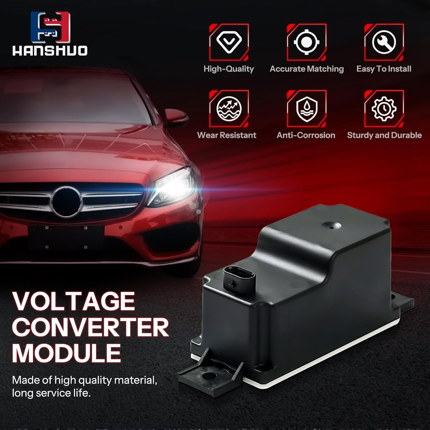 Voltage Converter Module for 2019-2023 Mercedes Benz G550 GLE350 G63, for 2013-2019 Mercedes Benz W205 W257 W222 Replace # 2059052809 2059053414