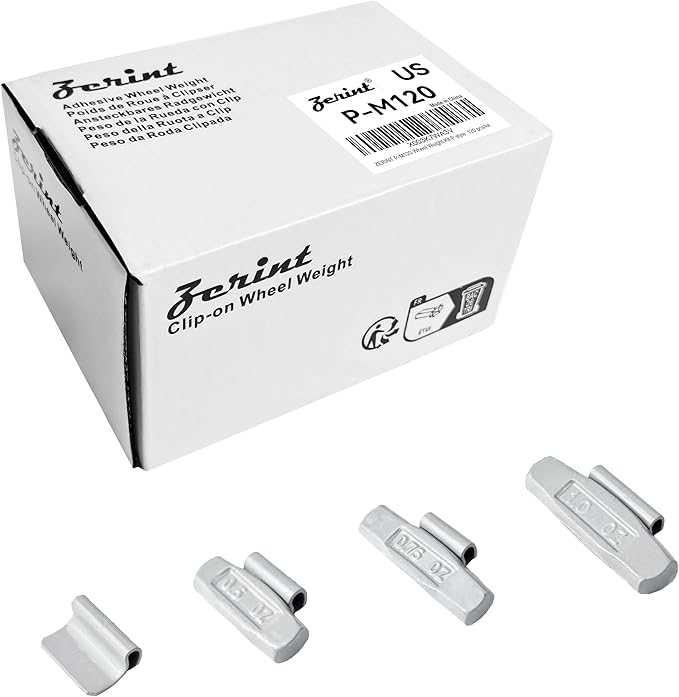 P-M120 Wheel Weight Kit P Style Grey 120pcs/kit: 1/4oz, 1/2oz, 3/4oz, 1oz 30pcs Each