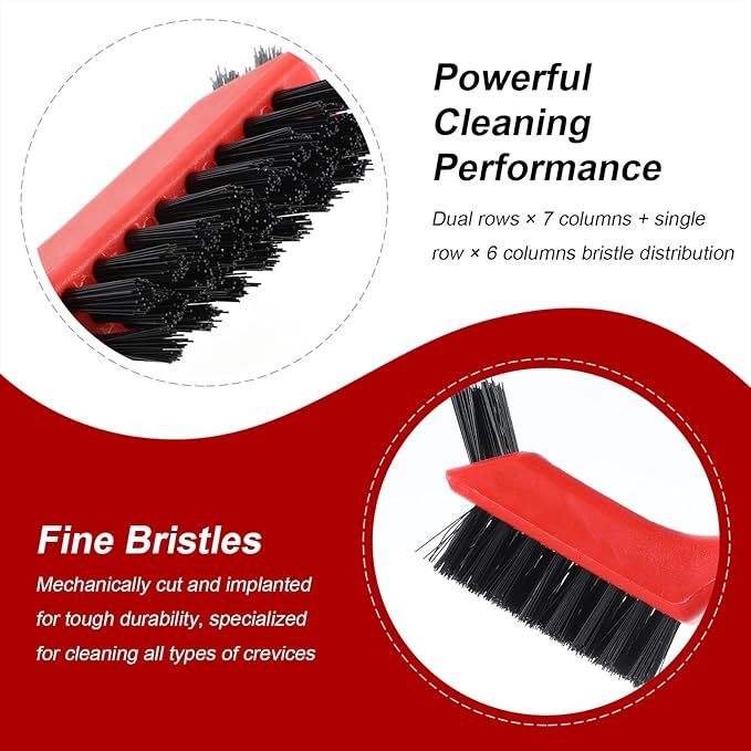 Lusofie 5 Pcs Nylon Cleaning Brushes Non-Scratch Nylon Bristle Brush Detailing Brushes with Hanging Hole and Mini Head for Tight Spaces, Delicate Surfaces, Ergonomic Grip
