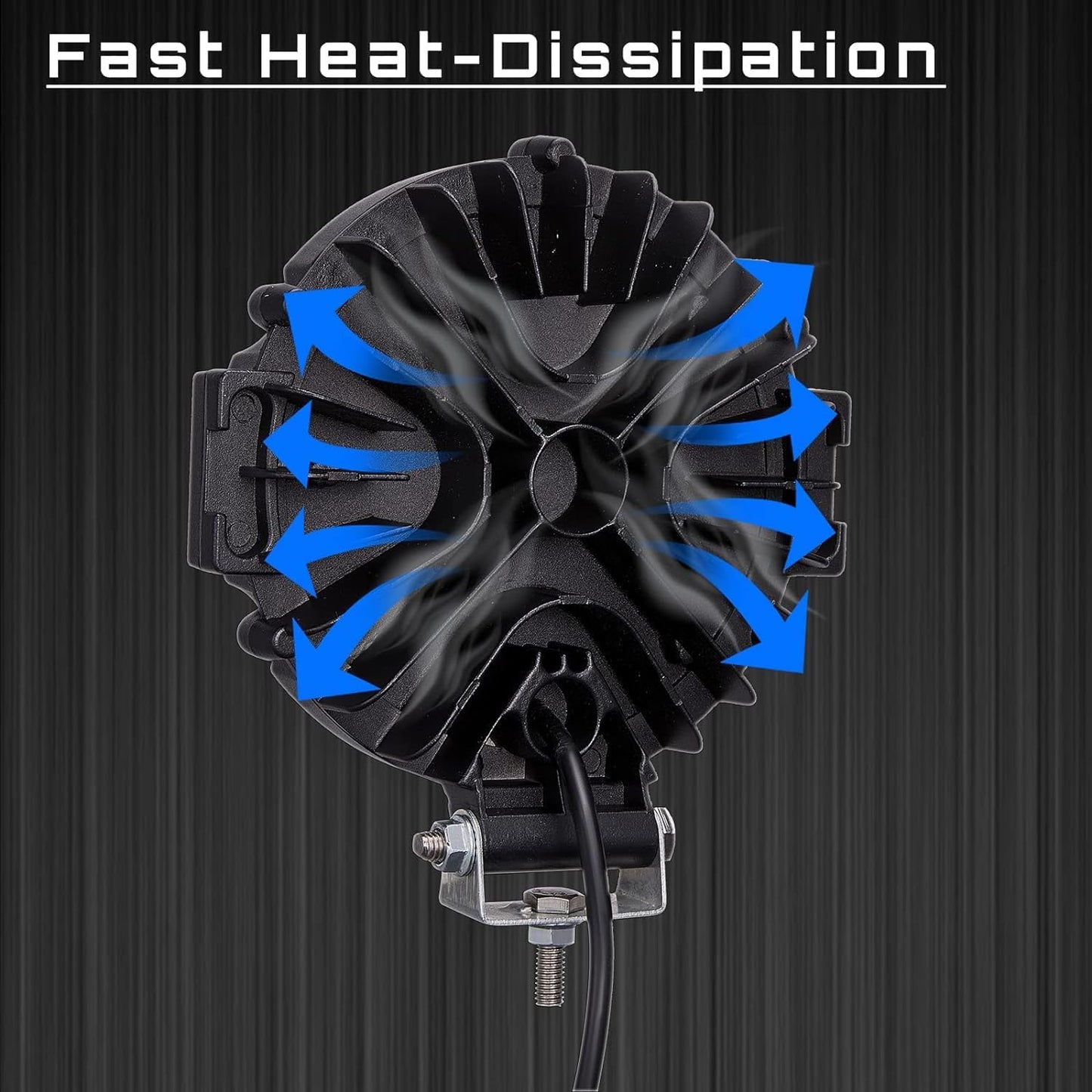 7 Inch Round LED Off Road Driving Lights with Wiring Harness DT Plug, 120W 12000lm LED Light Pods Trucks Tractor LEDs Work Lights, Offroad Auxiliary Driving Fog Light Snowmobile Golf Cart ATV UTV RV