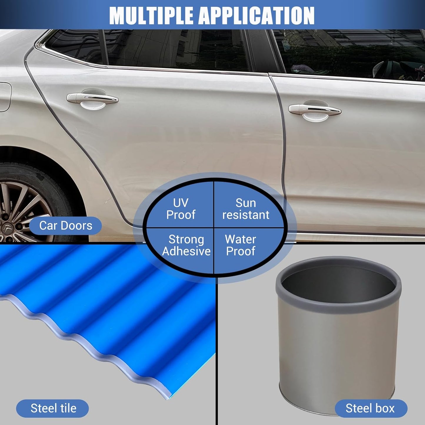 Rubber Edge Trim, Flexible Edge Trim for Sharp Edge, 3/32" U Channel Edge Protector, Self Adhesive Edge Guards for Car Doors, Truck Doors and Sheet Metal Parts, 20Ft, Grey Color