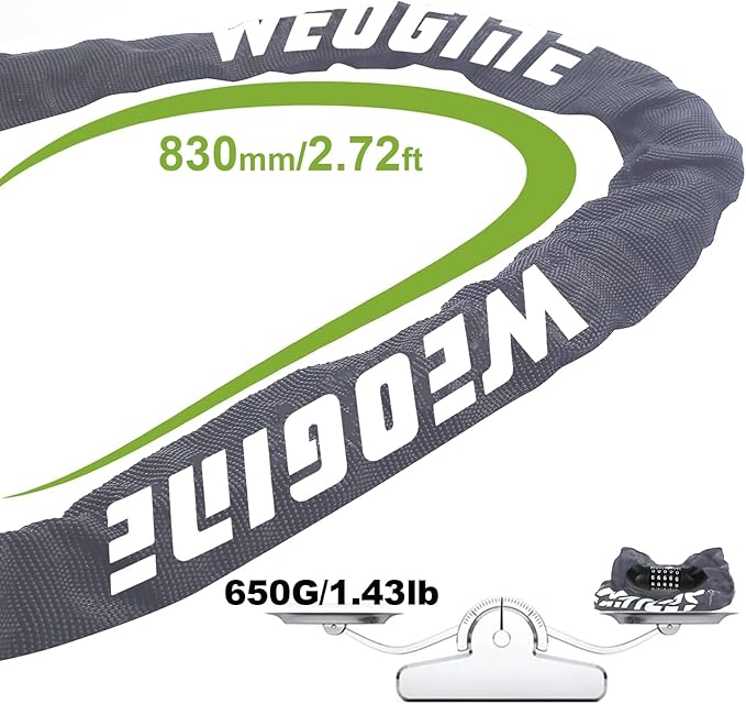 Bike Lock with Numbers and high Security Level, Bike Chain Lock, Bicycle Locks, 5 Digit Combination Lock for Bike, Bicycle, Scooter, Motorcycle, Door, Gate, Fence