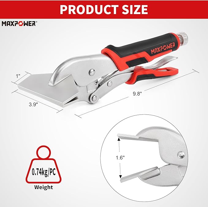 MAXPOWER Locking Sheet Metal Clamps, 10” Flat Jaw Locking Pliers Metalworking Tool for Clamping & Holding, Quick-lock Release for Easy Removal, 2-Piece