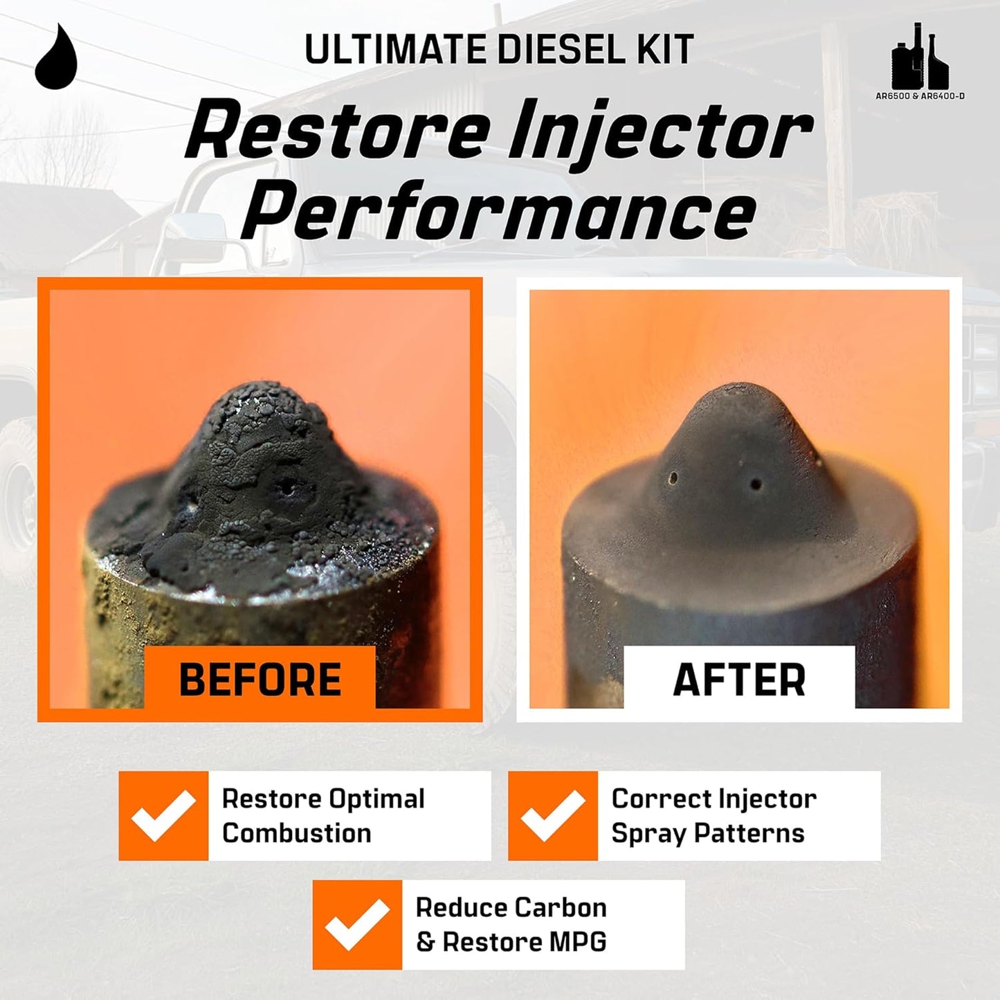 Archoil Ultimate Diesel Kit - AR9100 Friction Modifier (16oz) + AR6500 Diesel Treatment (40oz) + AR6400-D Diesel Fuel System Cleaner (12oz)
