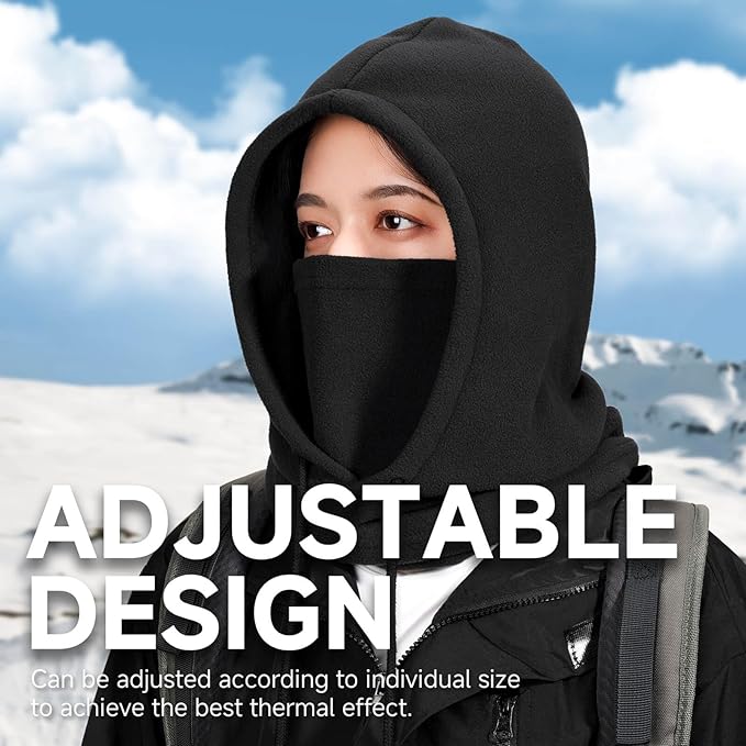 OZERO Winter Balaclava Gloves Set: Windproof Ski Mask Balaclava for Men & Women - Thermal Touchscreen Gloves for Cold Weather