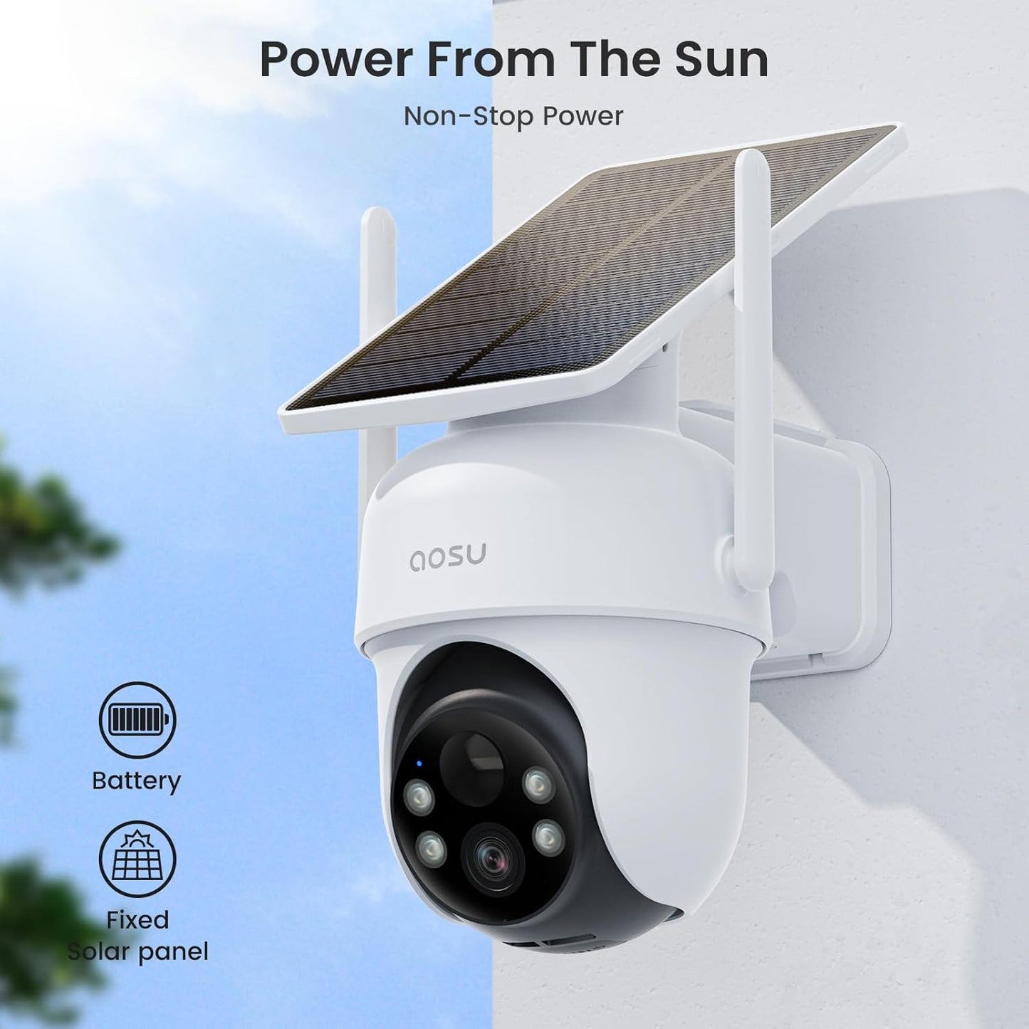 AOSU Security Cameras Outdoor Wireless, Add-On Camera, Add-On Cameras Must Be Connected to Homebase and Cannot Be Used Independently; Homebase Supports Simultaneous Connection of Up to 4 Cameras