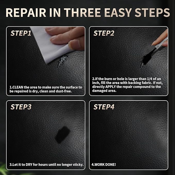 2025 New Advanced Leather Repair Gel, Upgrade Leather Repair Kit for Car Seat Vinyl Repair Kit, Professional Leather Repair Coloured Cream Gel, Multifunctional Couch and Jacket Repair Kit (Dark Red)