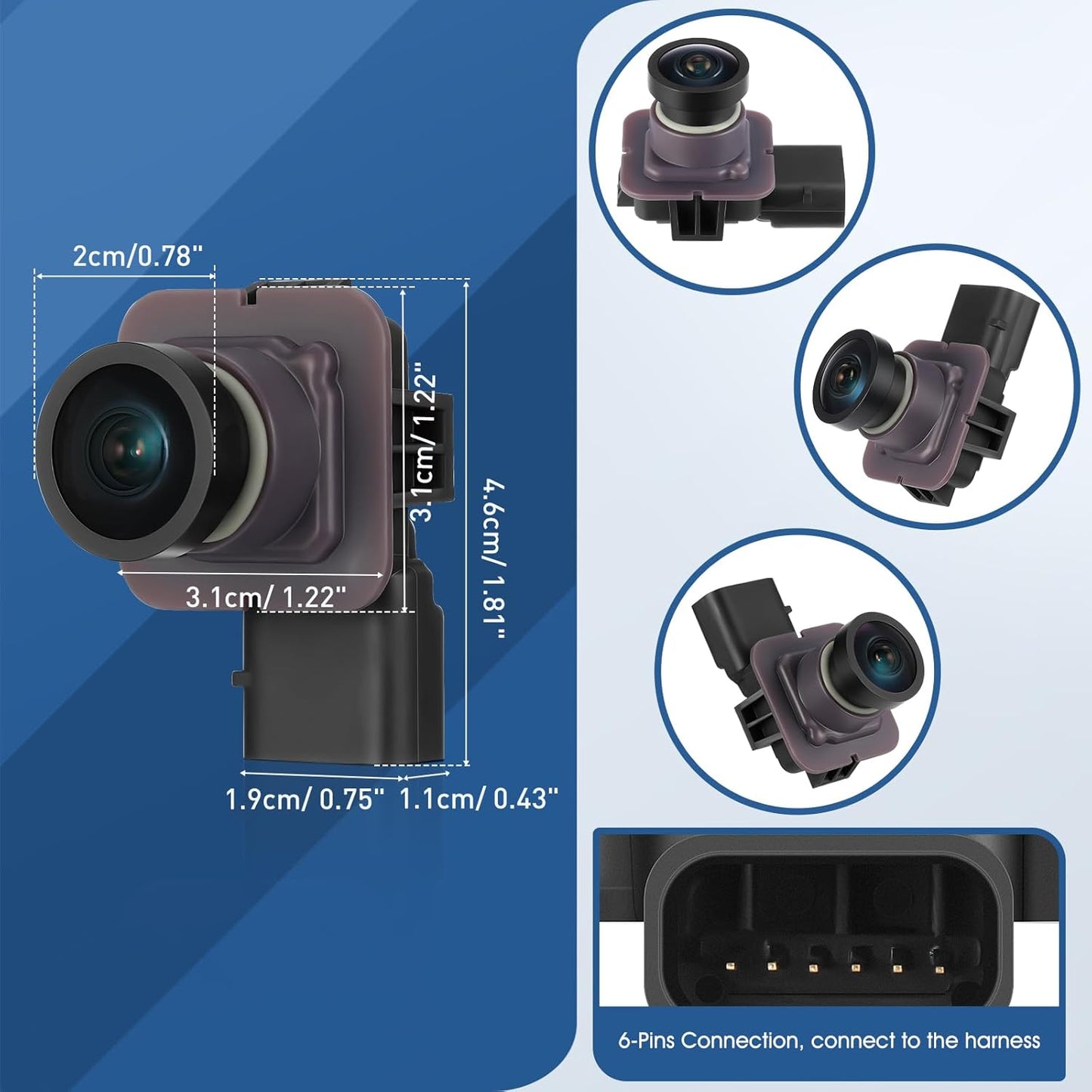 Rear View Backup Reverse Camera Compatible with Ford Escape 2014 2015 2016, Safety Parking Back Up Assist Camera OE Number GJ5T19G490AD GJ5T-19G490-AB EJ5Z-19G490-A