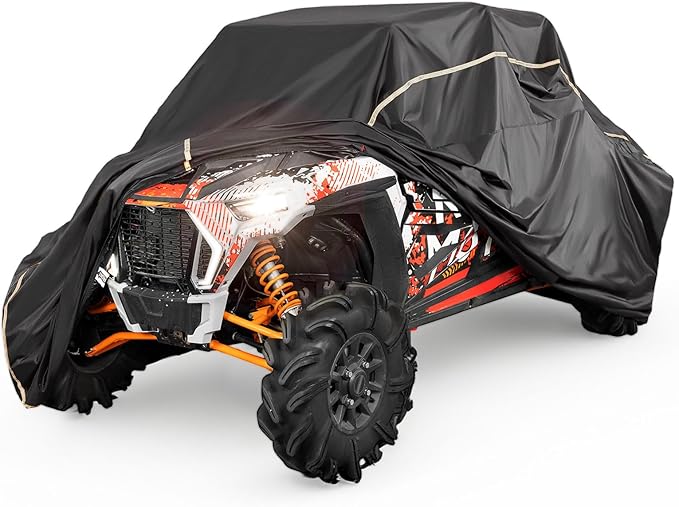 KEMIMOTO UTV Cover 4 Seater Compatible with Polaris RZR XP 4 1000, Polaris Ranger Crew 570, Kawasaki Mule Pro, Gator XUV S4, Zforce 950 Sport 4 Heavy Duty All-Weather Protection 148''x71''x69''