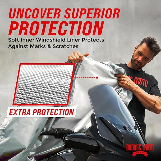 Badass Moto Spyder Cover 2020-2025 Heavy Duty Can Am Spyder RT Limited Accessories Fits Can-Am RT Limited Motorcycle, Sea to Sky. Windproof, Waterproof. Premium Durability All Season Protection