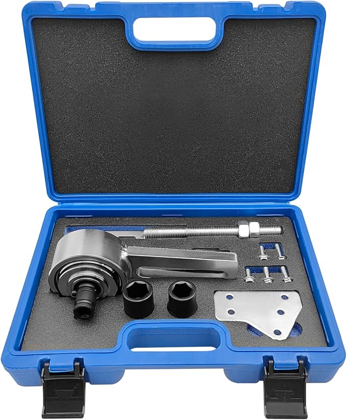 ZKTOOL Engine Crankshaft Belt Pulley Removal Tool - for Ford 1.0& 2.0 ECOBOOST Duratec Engines - 1:5 Torque Multiplier, 21MM/24MM 1/2-Inch Drive, OEM:303-1611 303-1611-01 303-1611-02