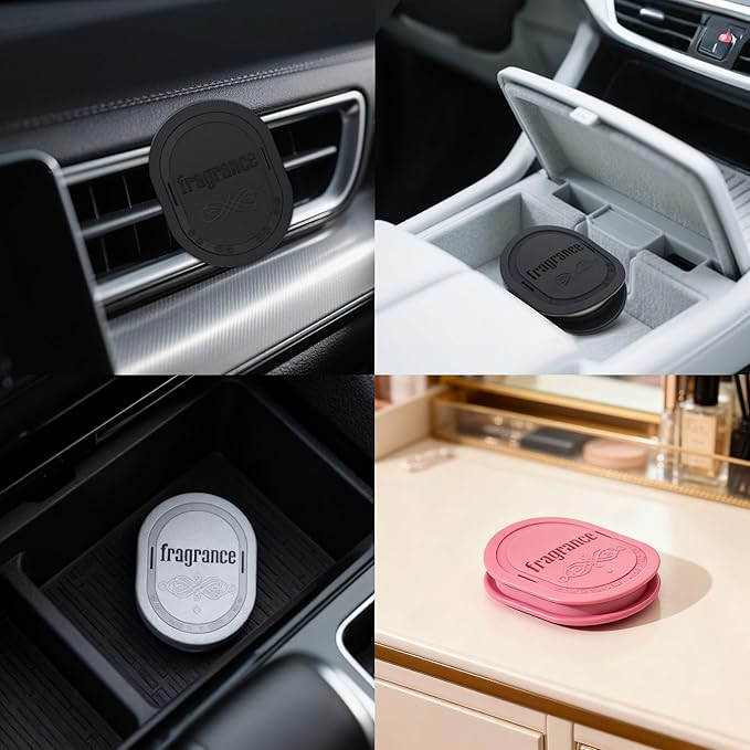 Light Scent Version, Car Air Freshener, Car Diffuser, Made from Natural Essential Oils, Slow Emission & Long Lasting, Refresh & Air Purifying, Non-toxic, Replaceable, SDS/SGS Certified