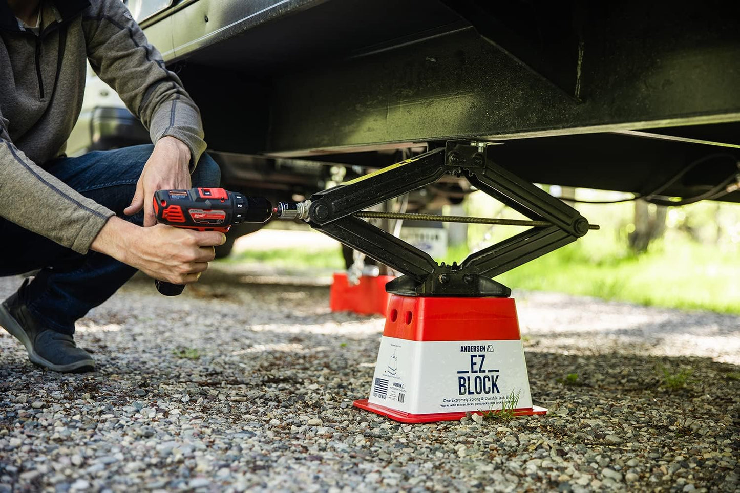 ANDERSEN HITCHES | RV & Trailer Accessories | 2-Pack Trailer EZ Jack Blocks | Leveling System | RV Stabilizer Stands | Heavy Duty Camper Leveler | 3621