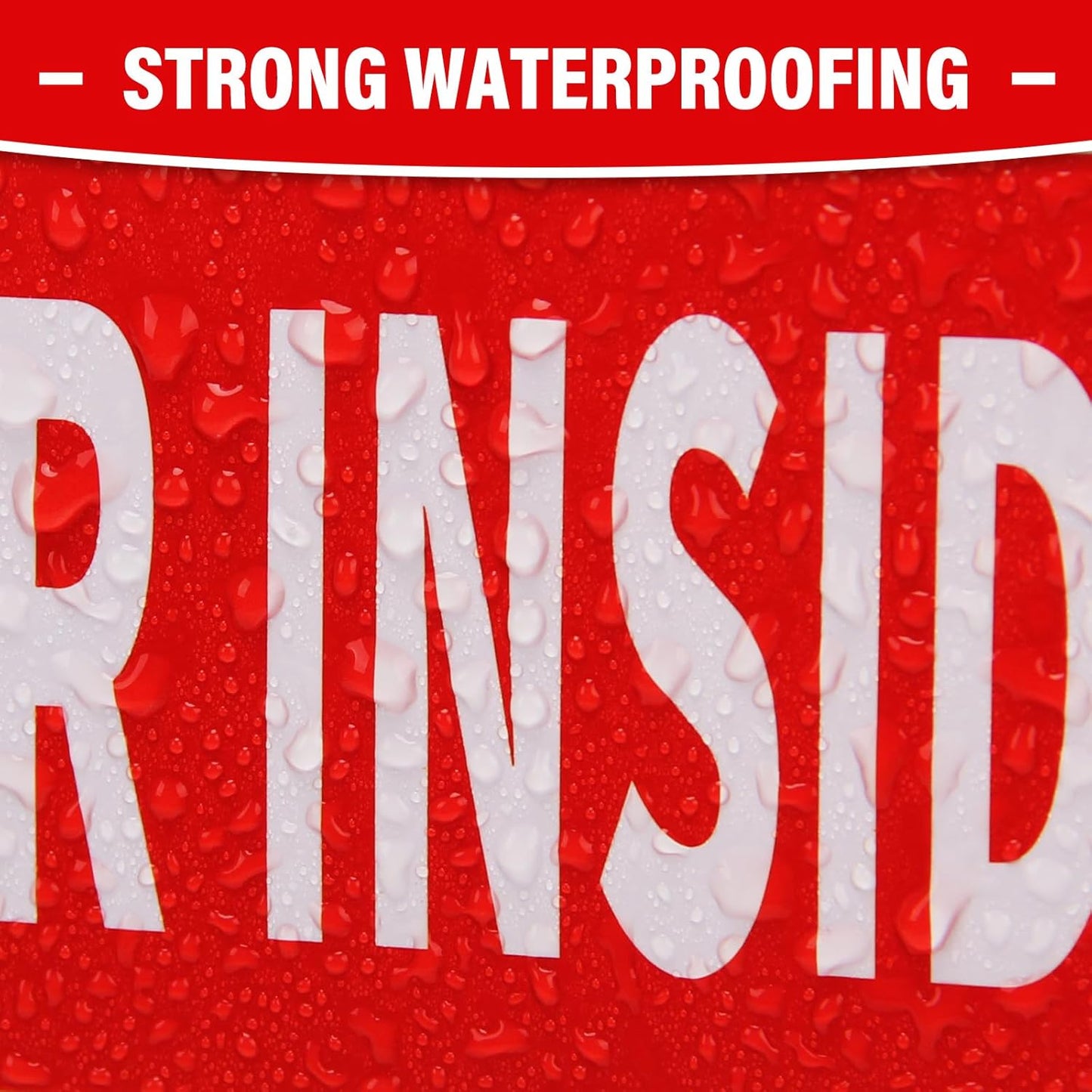Madrigal Fire Extinguisher Inside Sticker Sign,8Pack 12x2.5" Self-Adhesive Vinyl, Weatherproof & UV Protected for Cars, Trailers, Rv's, Trucks and Vehicles, Red on White