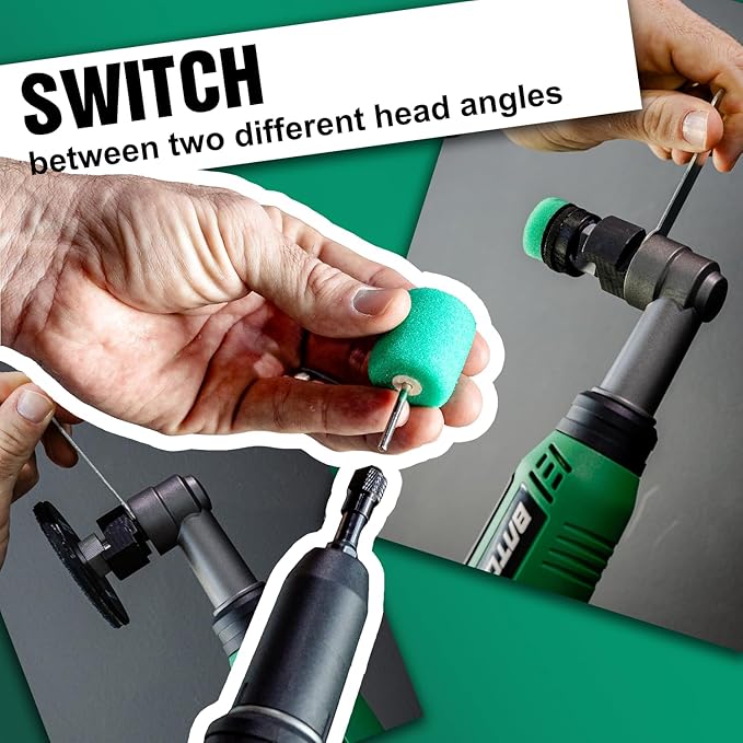 BATOCA S6 Mini Polisher Cordless Polisher for Car Detailing, 2x2.0Ah Batteries, 0mm Rotary Buffer, 3mm and 12mm Dual Action Polisher 1-3 Inch, 2 Different Speeds Heads Systems, 4.2k-21k or 1-5k RPM