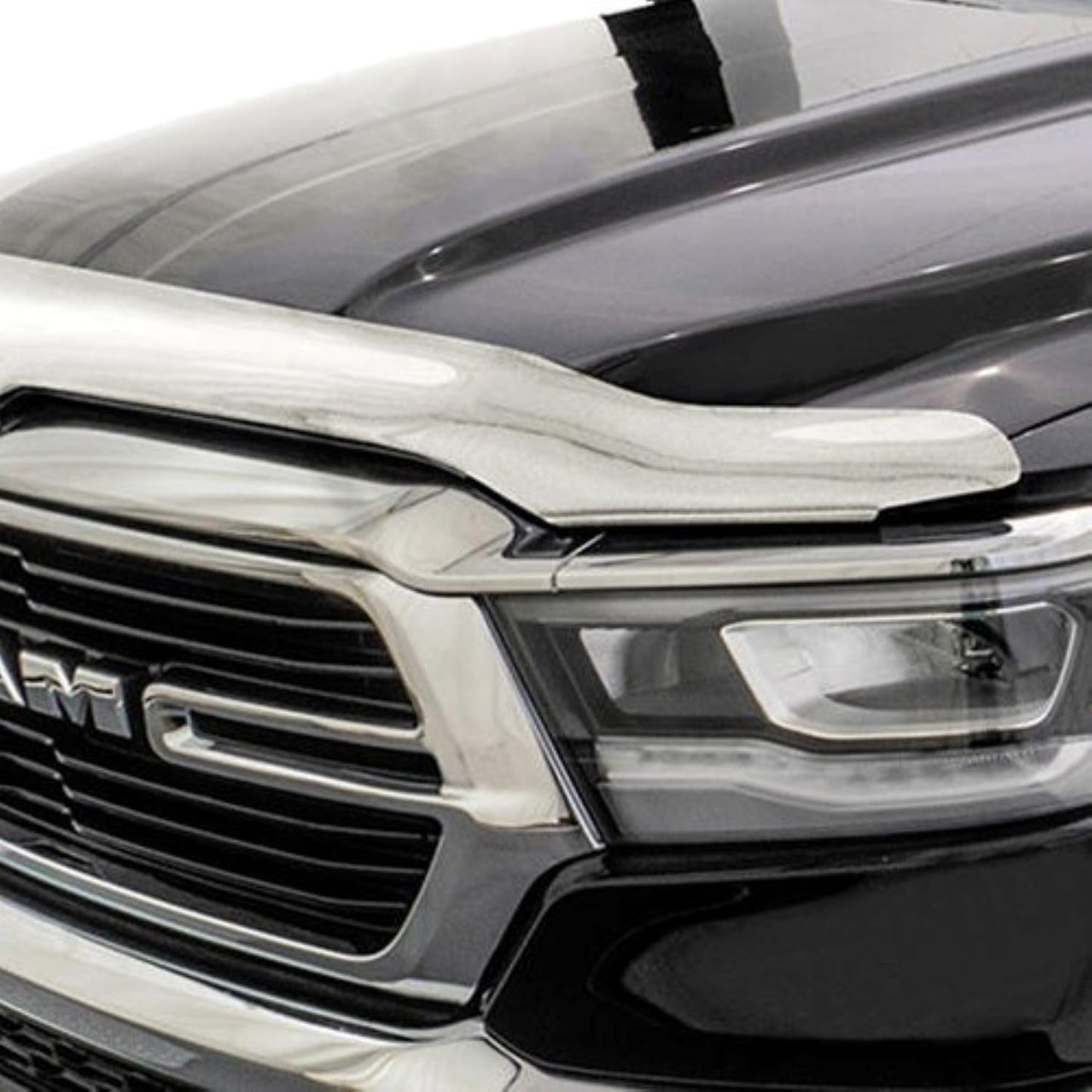 Auto Ventshade [AVS] Chrome Hood Shield / Protector | Fits 2016 - 2023 Toyota Tacoma | Medium Profile Bug Deflector - 1 pc., Chrome | 680681