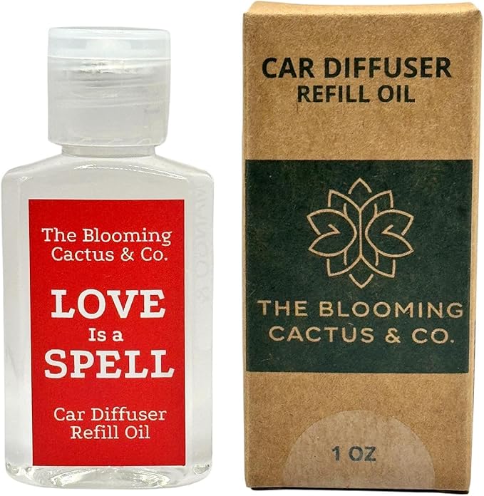 The Blooming Cactus & Co. - Car Diffuser Refill - Fragrance Oil Diffuser Refill - Reed Diffuser Refill 30 gr (Love Spell)
