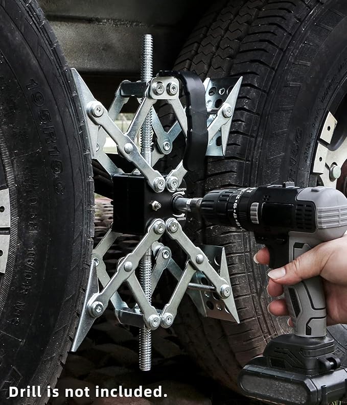 X-Shaped RV Stabilizer Wheel Chock (Allow Drill Adjust) Dual Axel RV Travel Trailer Camper Tire While Camping -1 Pack