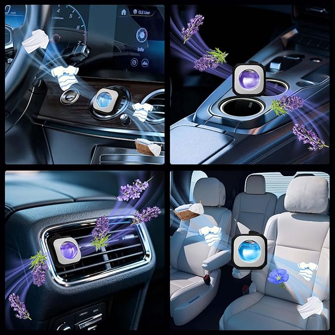STRN Car Air Freshener, 6 Linen, 6 Lavender Scents, Car Air Freshener Vent Clips 12 Variety Packs, Long Lasting Air Fresheners Car Accessories Fragrance, Up to 360 Days