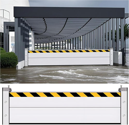 Flood Barriers for Home Exterior - Aluminum Alloy Outdoor Easy Flood Barrier Garage Doors Water Barriers for Flooding,H47.2 Inch/L12FT