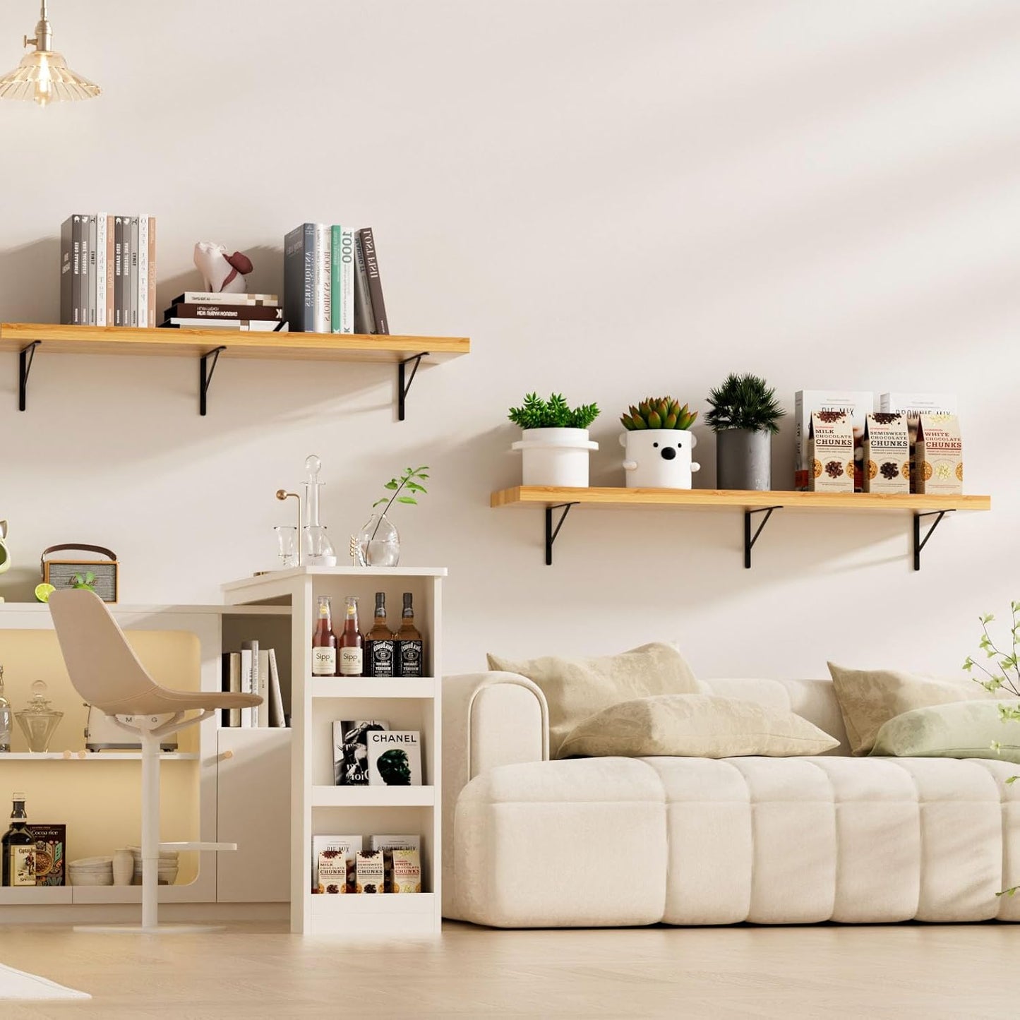 6 Pack L18 x H 12" Black Heavy Duty Shelf Brackets with Screws Metal Shelf Brackets Shelf Support Angle Brackets for Shelves L Brackets Heavy Duty Floating Shelf