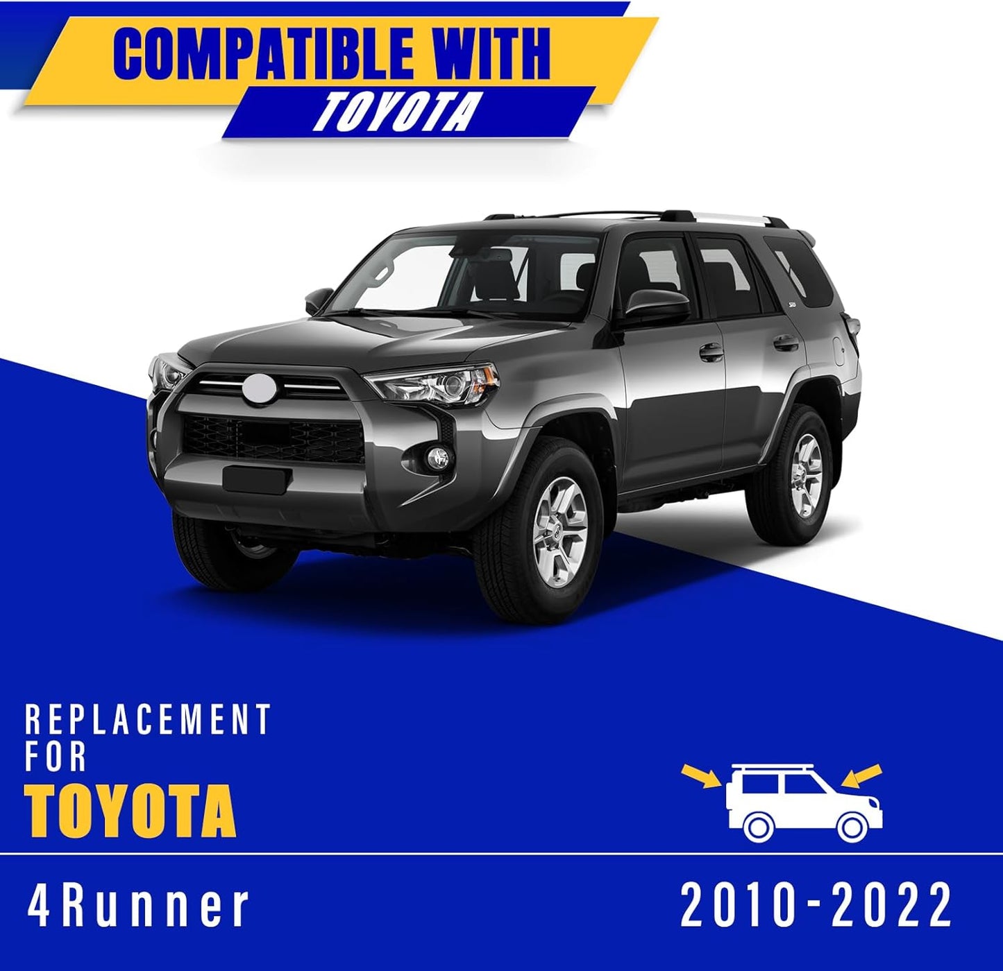 3 wipers Replacement for 2010-2022 Toyota 4Runner, Windshield Wiper Blades Original Equipment Replacement - 24"/20"/12" (Set of 3) U/J HOOK