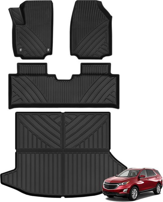 YITAMOTOR Floor Mats & Cargo Liners Fits for 2025 2026 Chevy Equinox (Not for EV), All Weather TPE Rubber Car Automotive Floor Mats Trunk Liner for Chevy Equinox Accessories