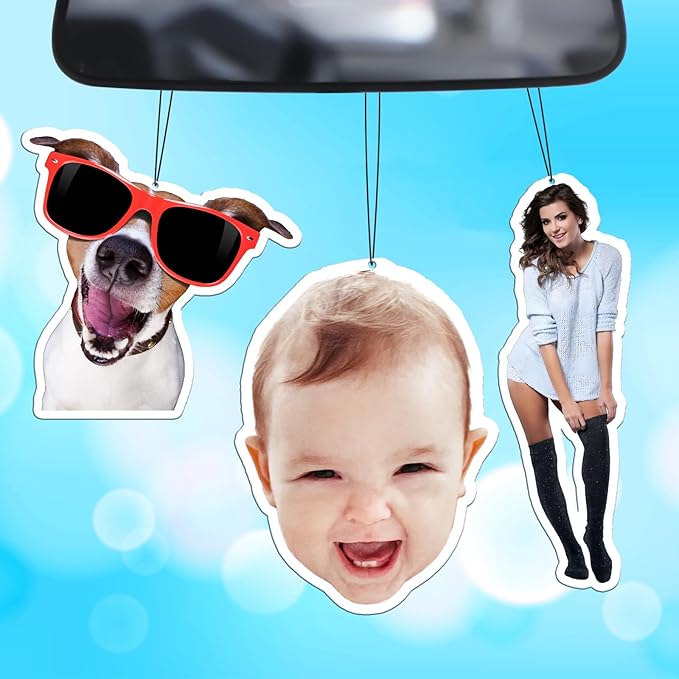Custom Air Freshener for Car - Double Sided photo Personalized Air Freshener for Car with Multiple Fragrances Decorations for Wardrobe, Bathroom,Hanging Ornaments (Unique Scented Gift) (Alien)