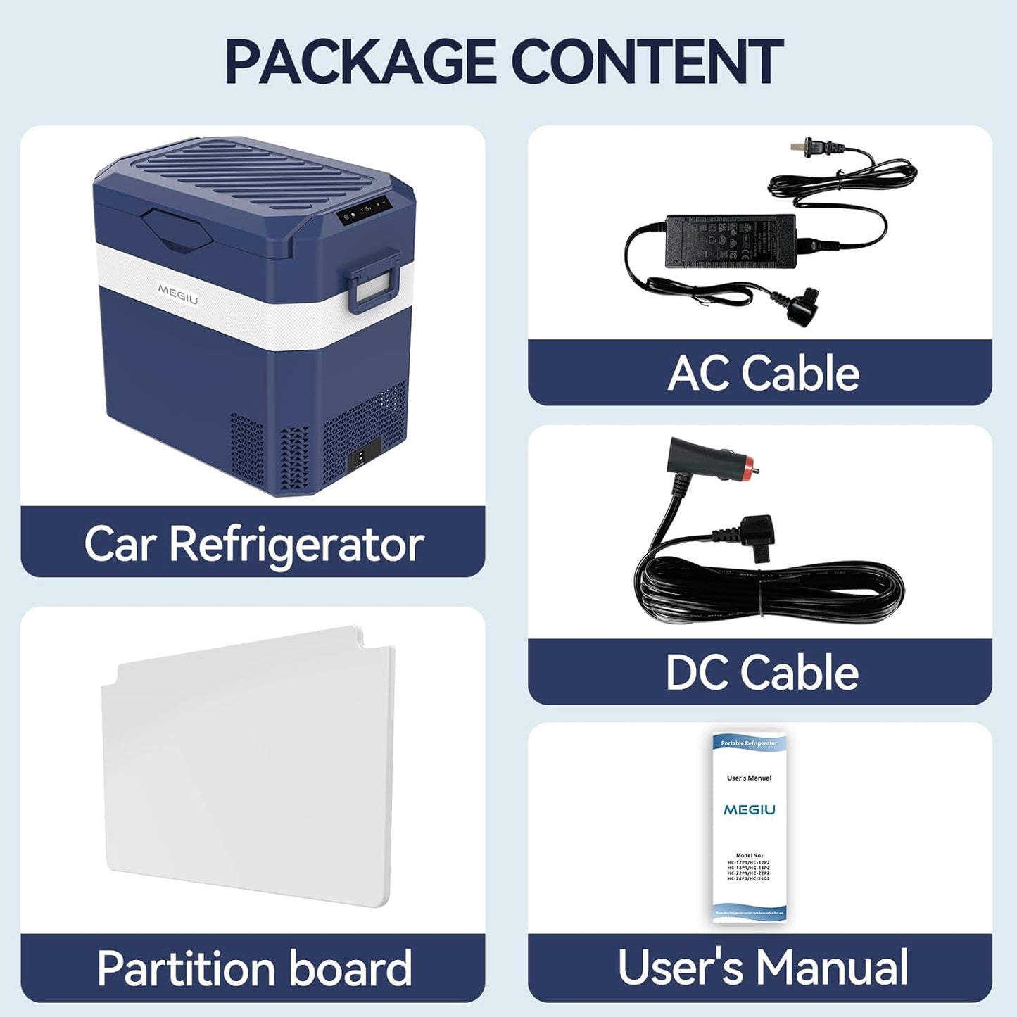 Car Fridge Portable 12V Refrigerator 40 Quart 12 Volt Freezer Compressor Cooler 12V/24V DC 110～240 V AC for Truck Van RV Camper SUV and Home Use (HC-38P5s)