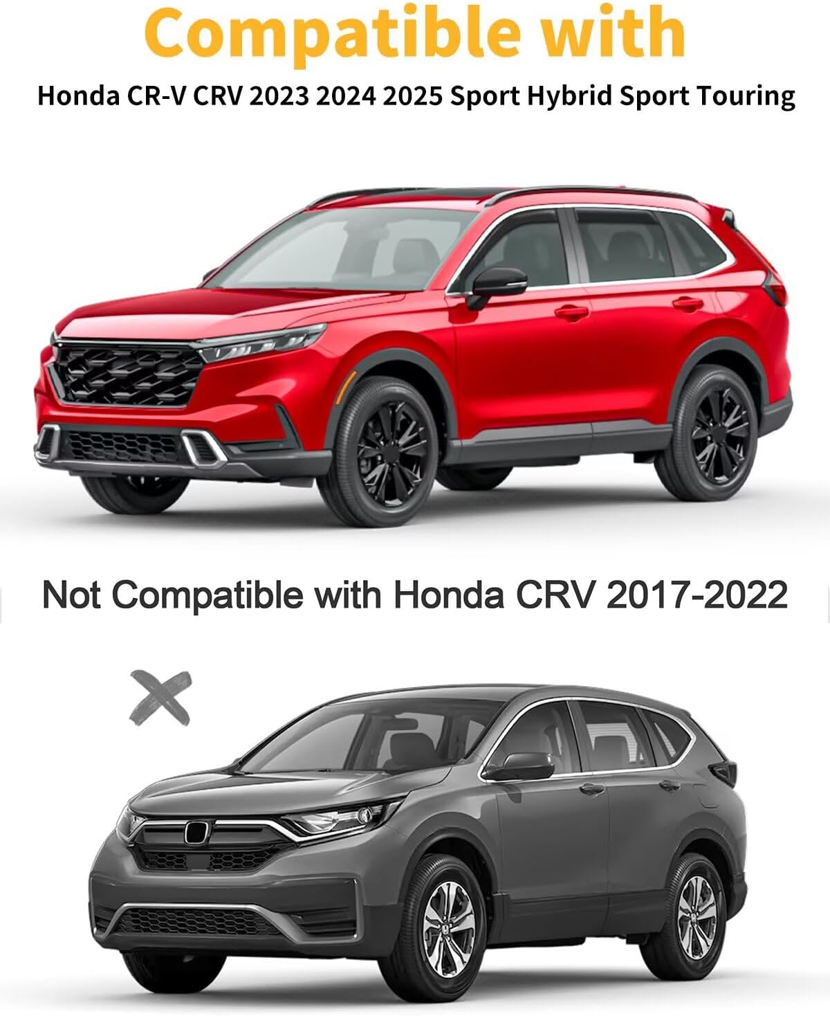 in-Channel Window Rain Guards Fit for Honda CR-V CRV 2023 2024 2025 Extra Durable Window Visors Window Deflectors Vent Visors Vent Shades Car Accessories-4 pcs 2-Q03